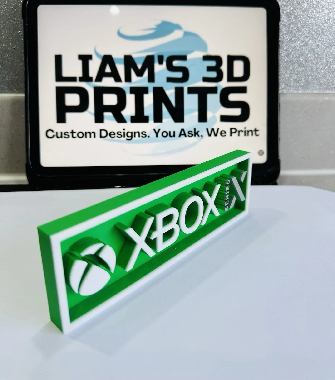 Decorative XBOX Series X Game Consoles Logo Box Sign Display 3D Print 2 Sizes