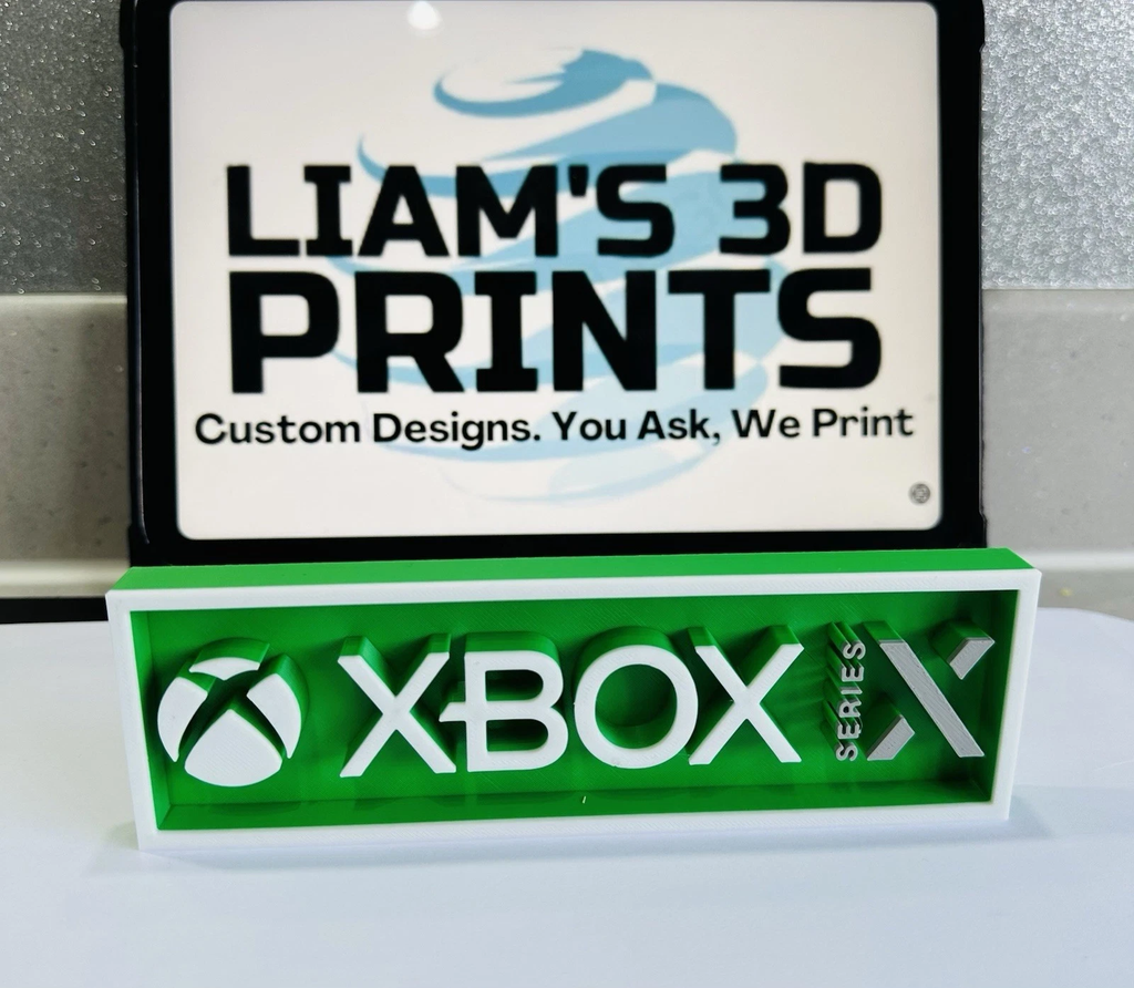 Decorative XBOX Series X Game Consoles Logo Box Sign Display 3D Print 2 Sizes