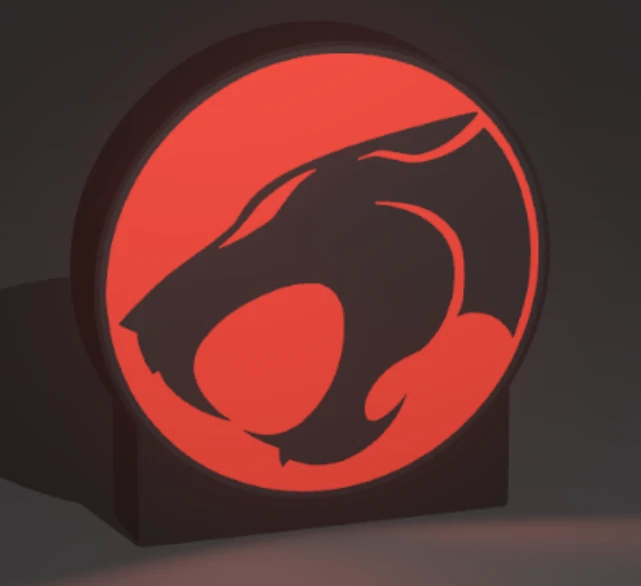 Decorative Thundercats LED Lightbox Sign USB Powered Mancave Room Display