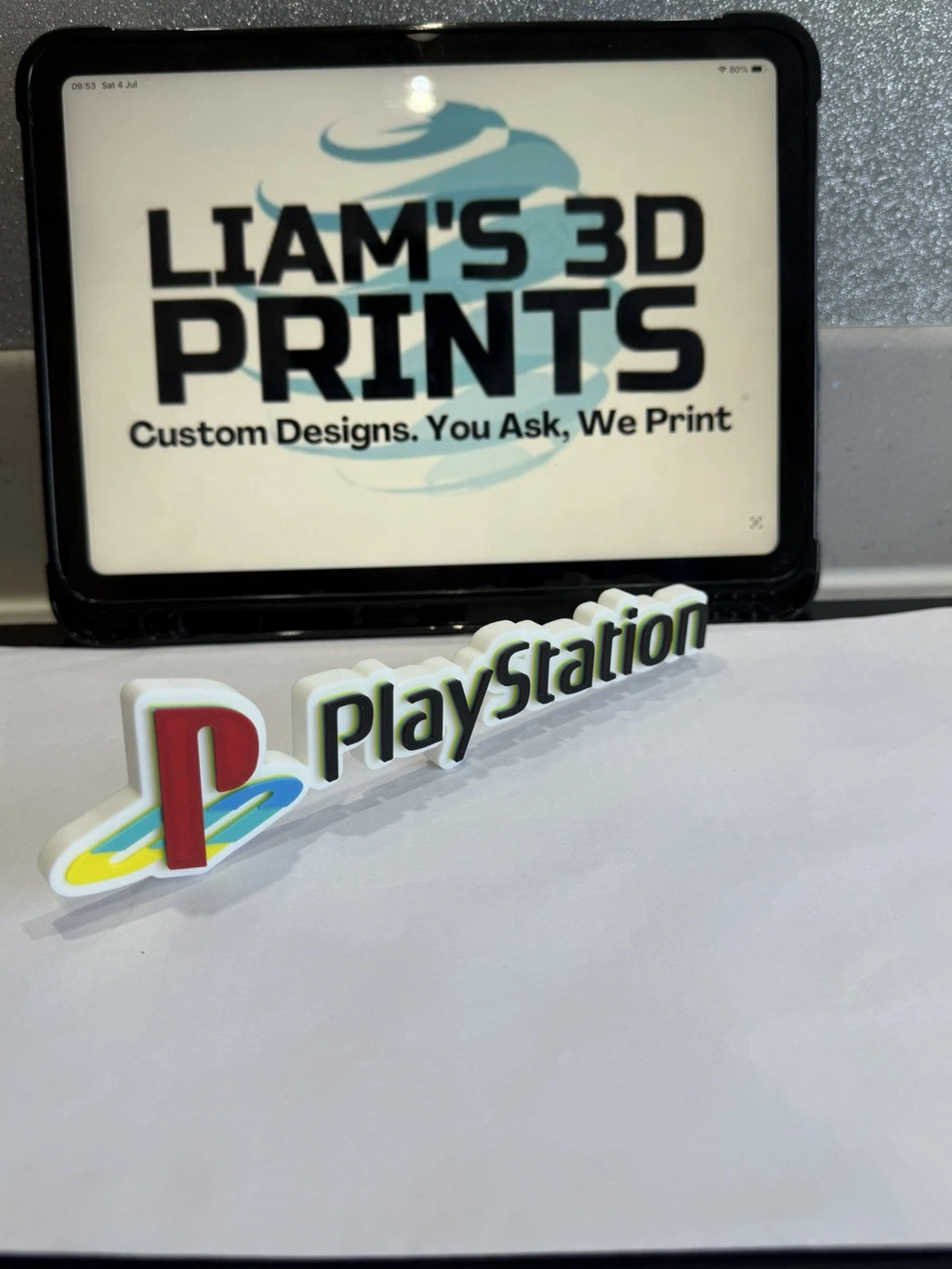 Decorative PlayStation Ps5 Word Logo Room Sign Display Sony