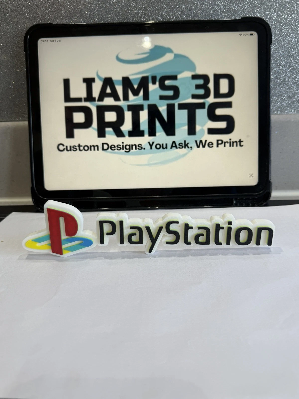 Decorative PlayStation Ps5 Word Logo Room Sign Display Sony