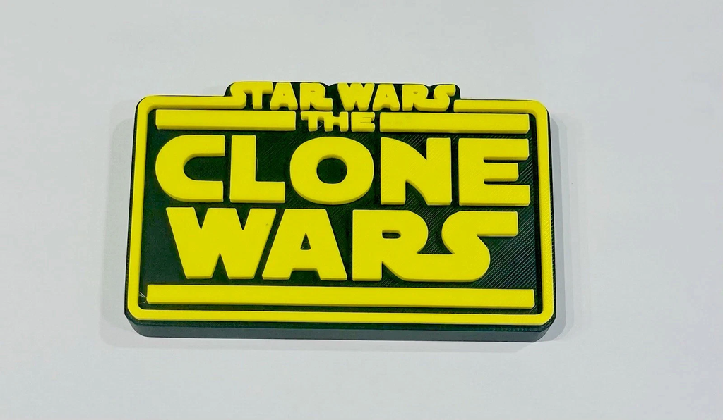 Decorative The Clone Wars STAR WARS Logo Sign Display Self Standing
