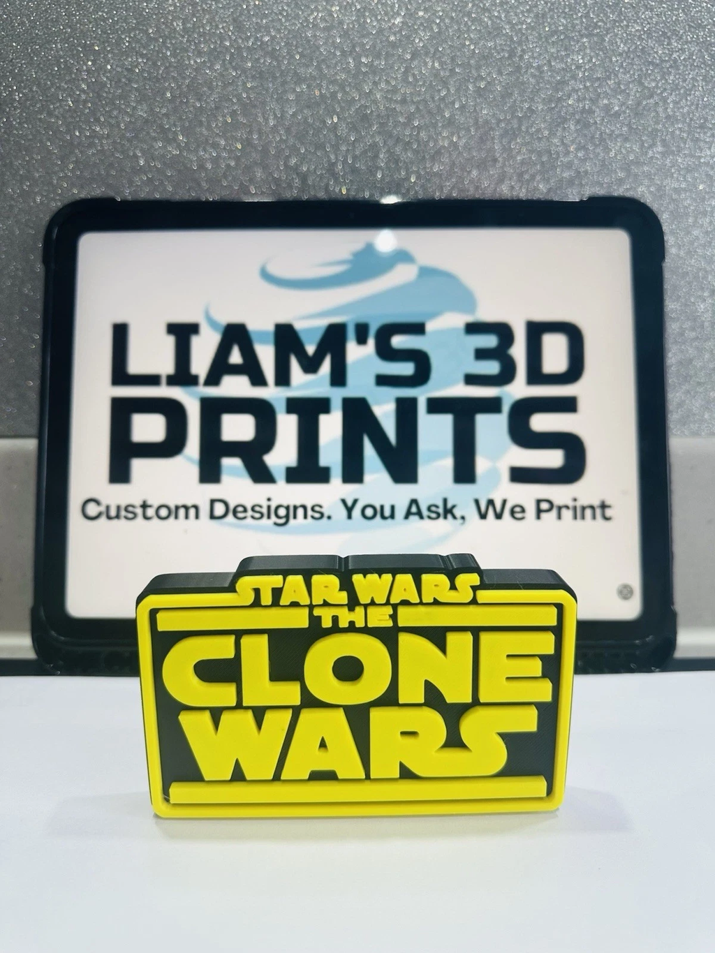 Decorative The Clone Wars STAR WARS Logo Sign Display Self Standing