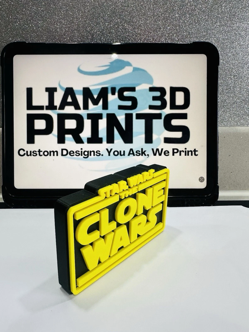 Decorative The Clone Wars STAR WARS Logo Sign Display Self Standing