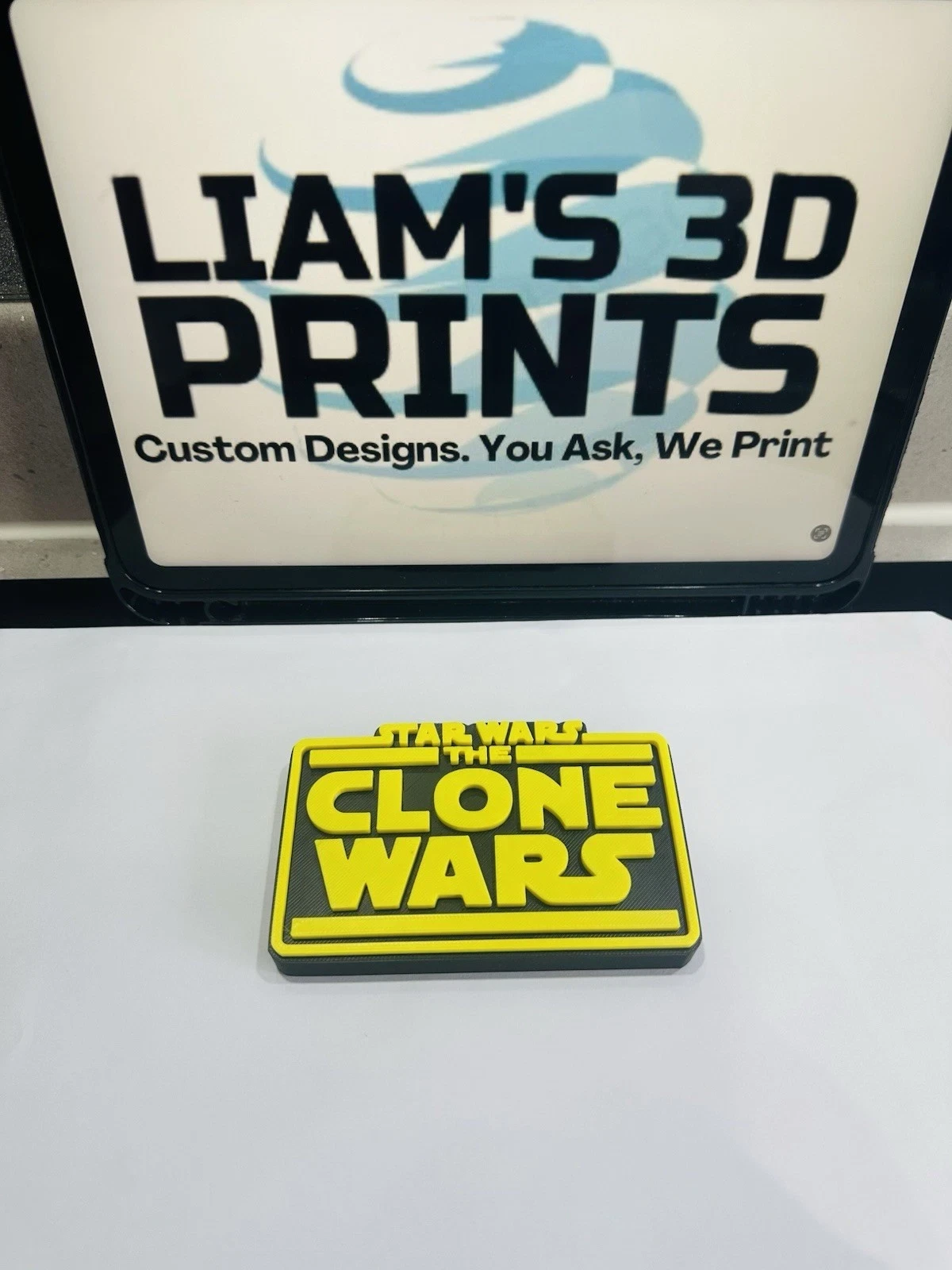 Decorative The Clone Wars STAR WARS Logo Sign Display Self Standing