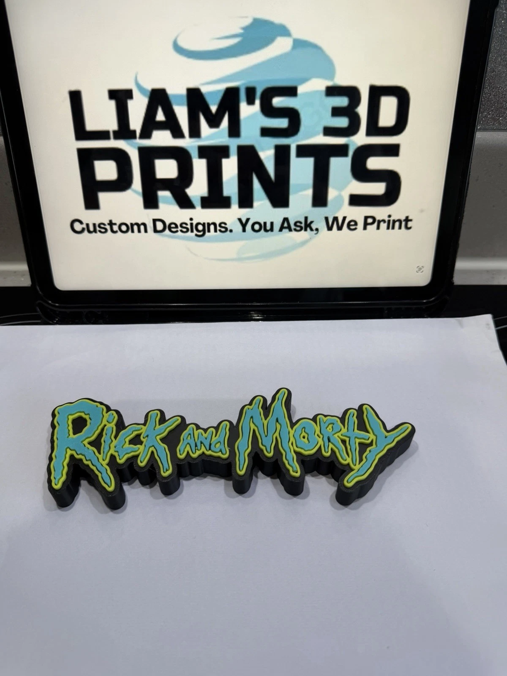 Decorative Rick And Morty TV Cartoon logo Sign Display Pop