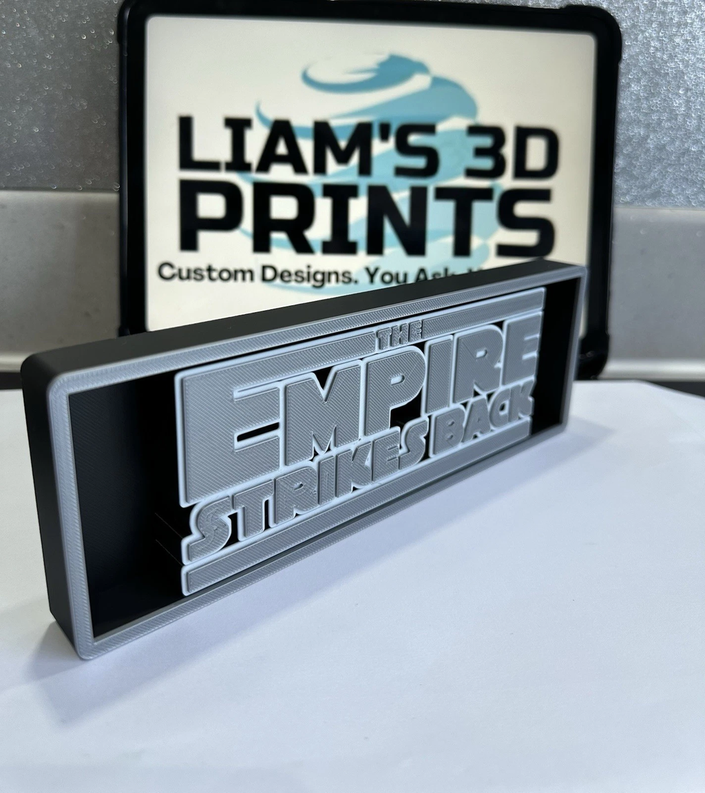 Decorative The Empire Strikes Back Star Wars Logo Sign Display S17 Cm L22 Cm