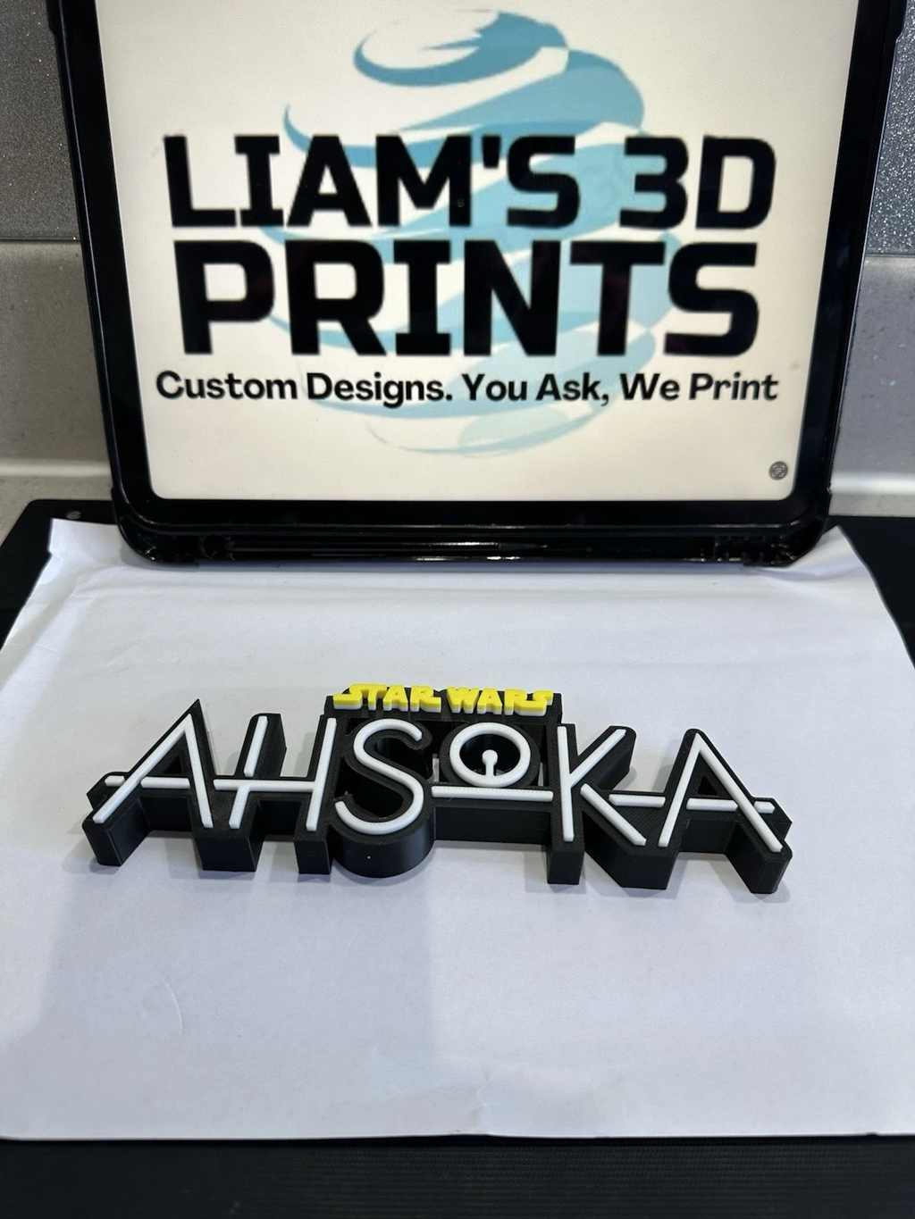Decorative STAR WARS AHSOKA self standing logo display pops Sign Disney
