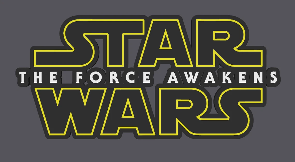 Decorative Disney Star Wars The Sequel Trilogy Films Self Standing Logo Signs