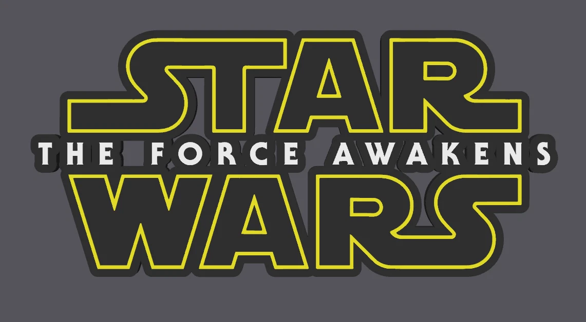 Decorative Disney Star Wars The Sequel Trilogy Films Self Standing Logo Signs