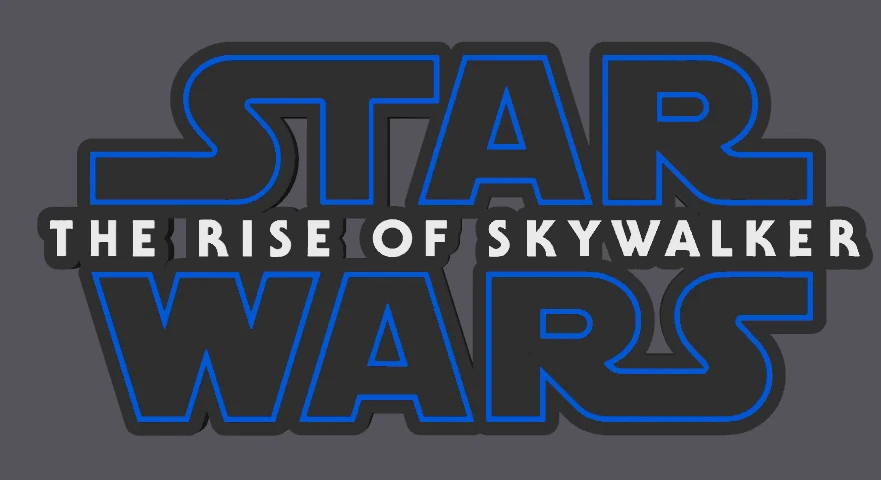 Decorative Disney Star Wars The Sequel Trilogy Films Self Standing Logo Signs