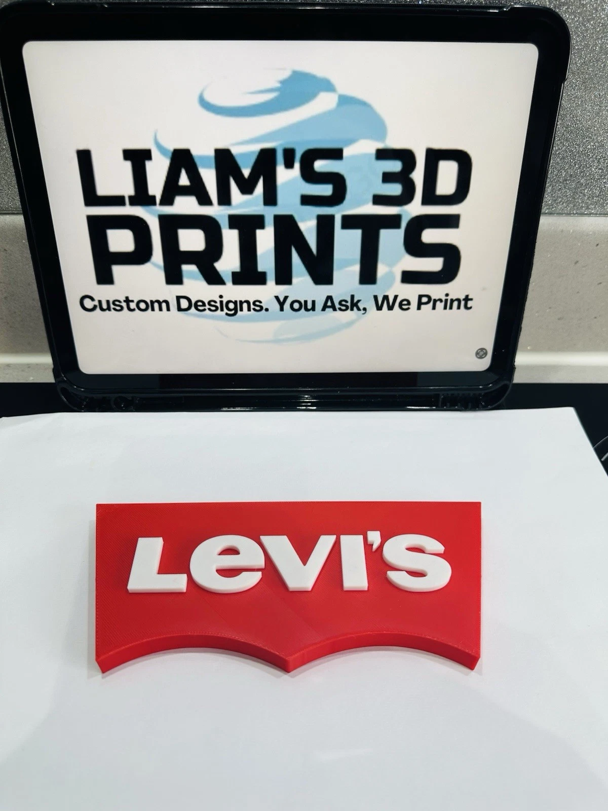 Decorative designer Levi's Levis logo Sign Display Clothing 3D