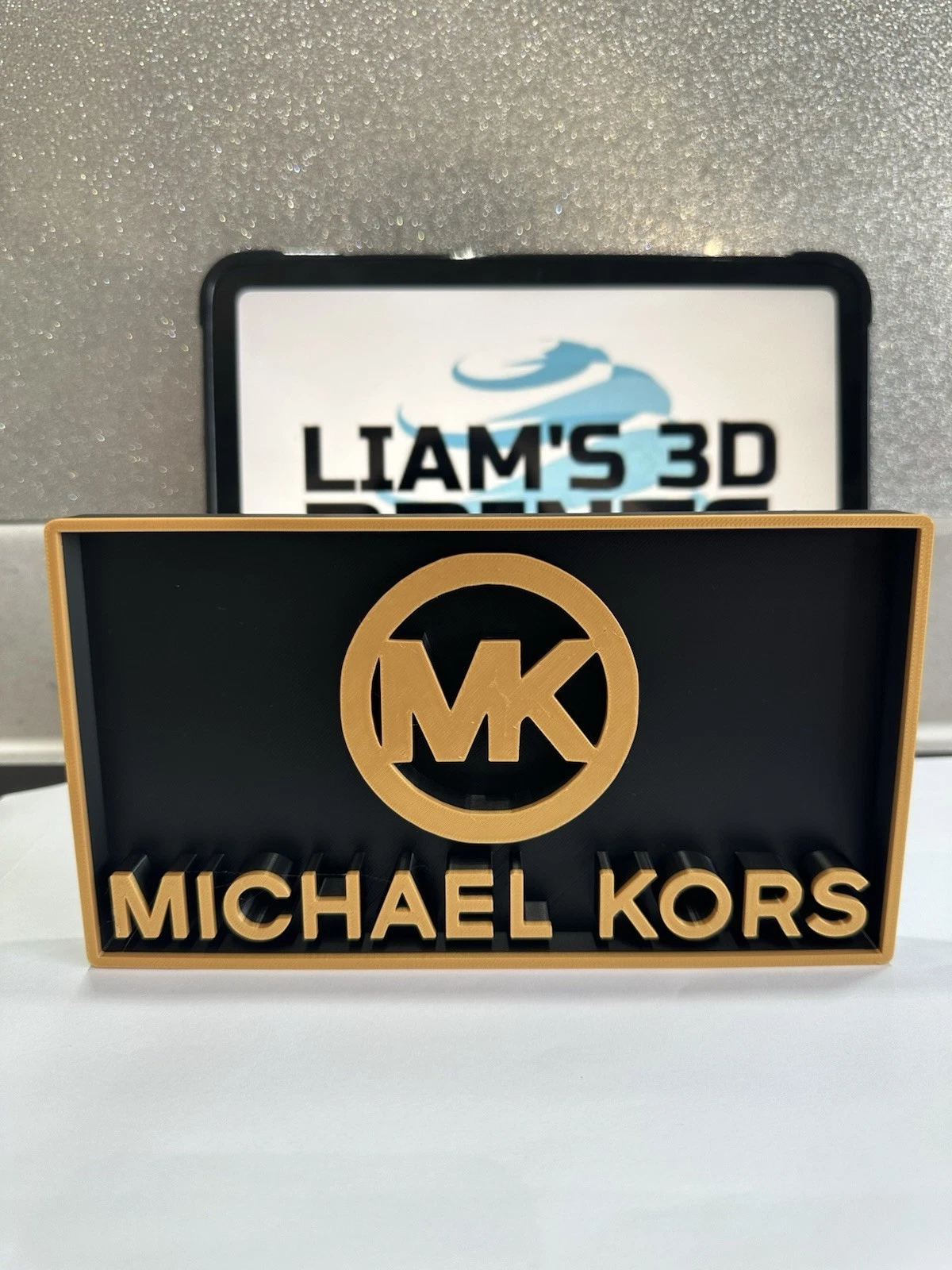 Decorative Designer MK Michael Kors logo Sign Display two colour choice Mancave