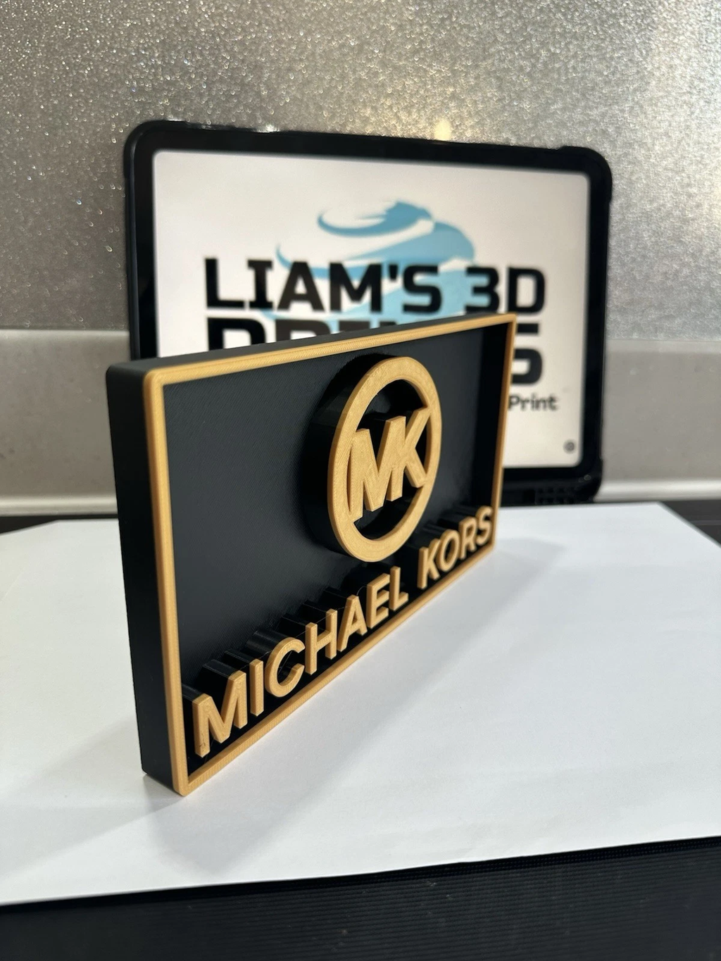 Decorative Designer MK Michael Kors logo Sign Display two colour choice Mancave