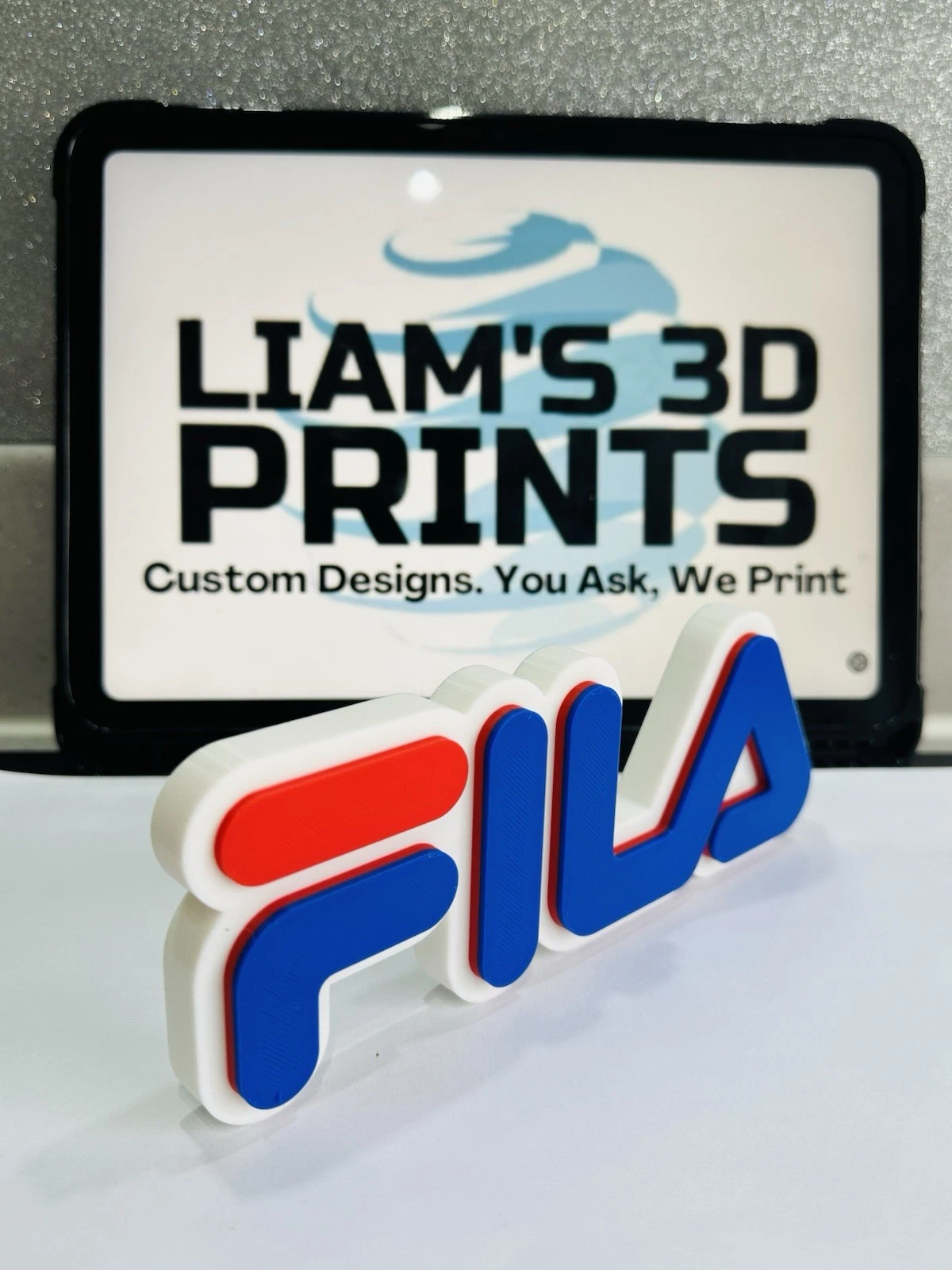 Share Decorative designer Fila Retro logo Sign Display Clothing 3D