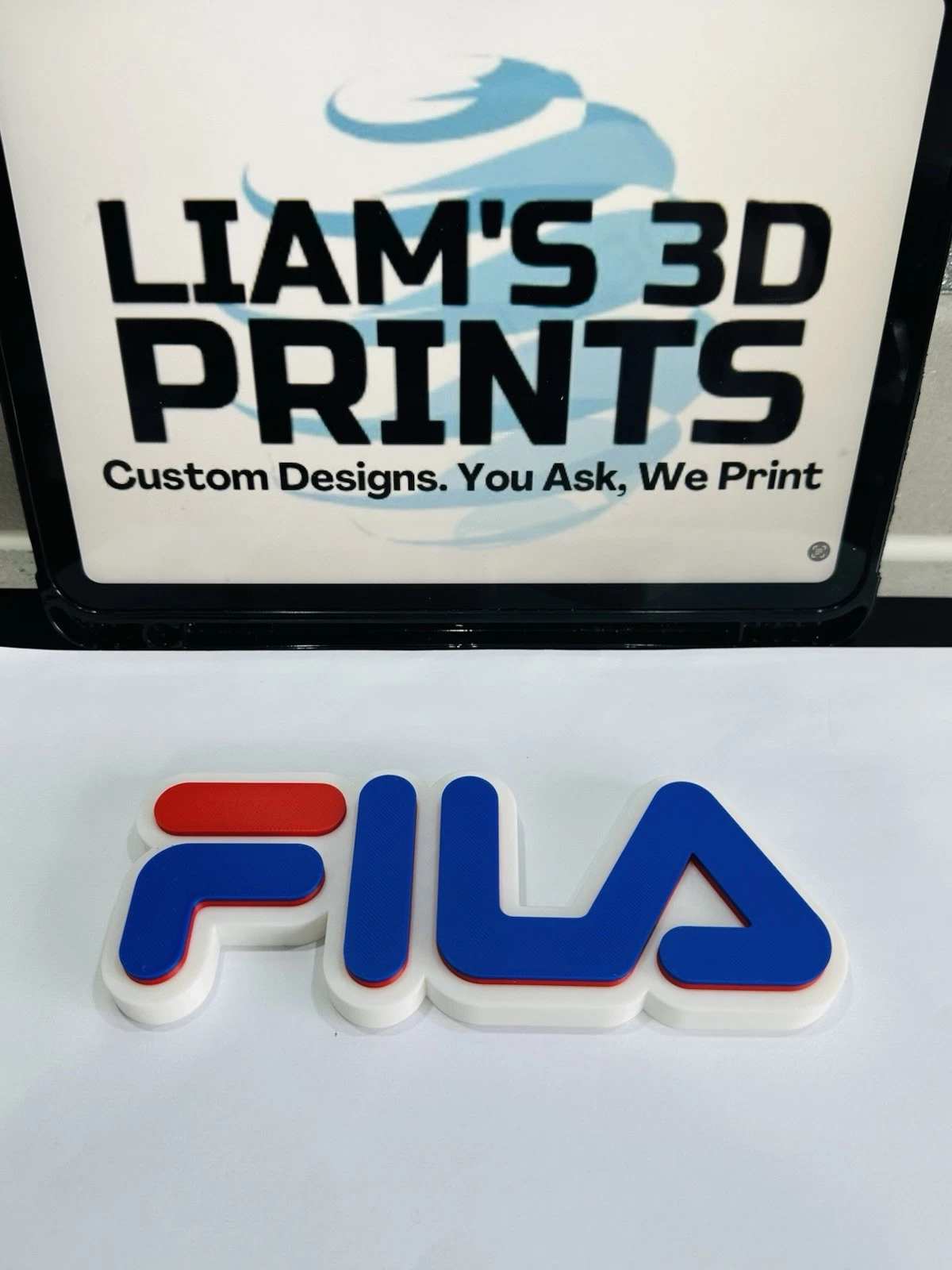 Share Decorative designer Fila Retro logo Sign Display Clothing 3D