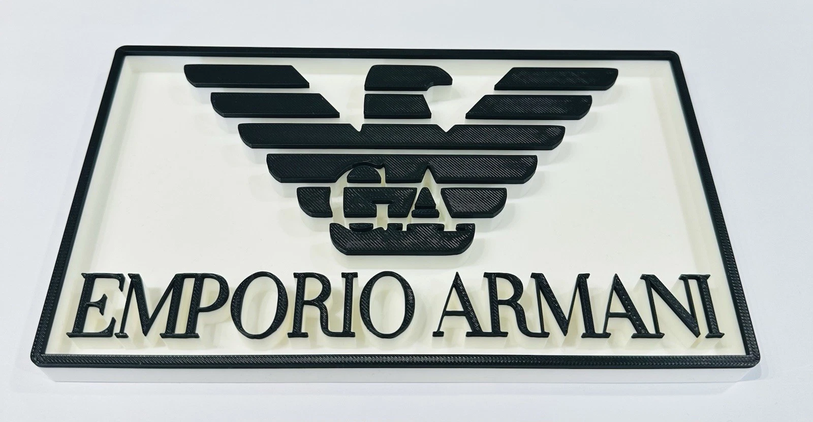 Decorative Designer Emporio Armani logo Sign Display two colour choice Mancave