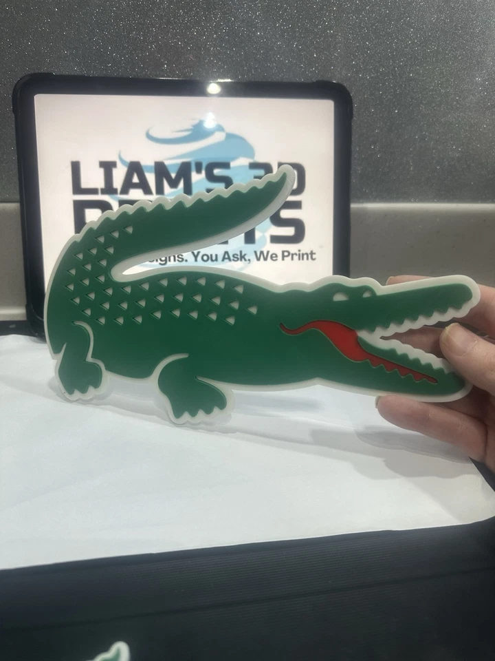 Decorative Designer Lacoste logo Sign Display two sizes small 16cm Large 25cm