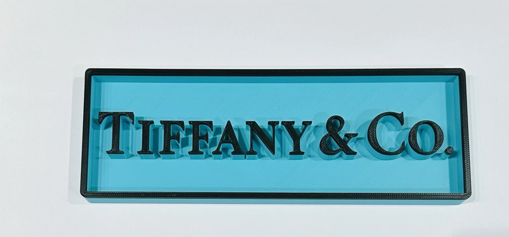 Decorative designer Tiffany & Co logo Sign Display Watch 20cm