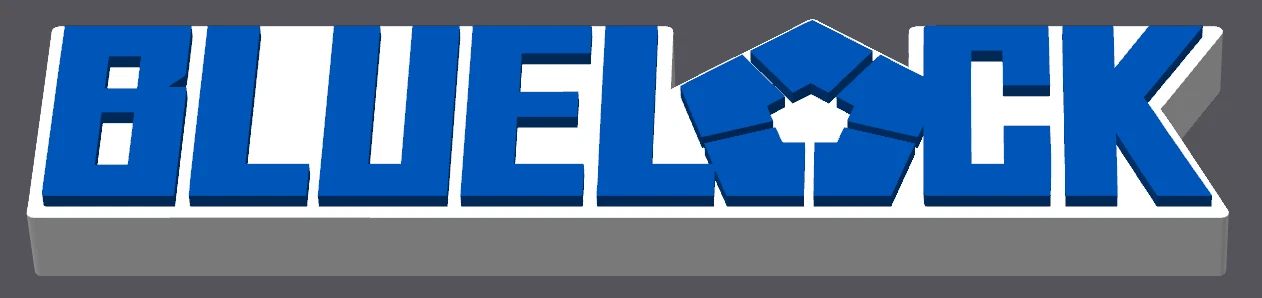 Decorative Blue Lock Logo Anime Self Standing TV Pops