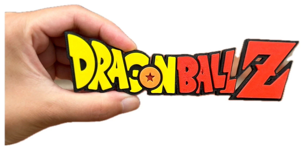 Decorative Dragon Ball Z Anime Logo 3D Print Wall Plaque