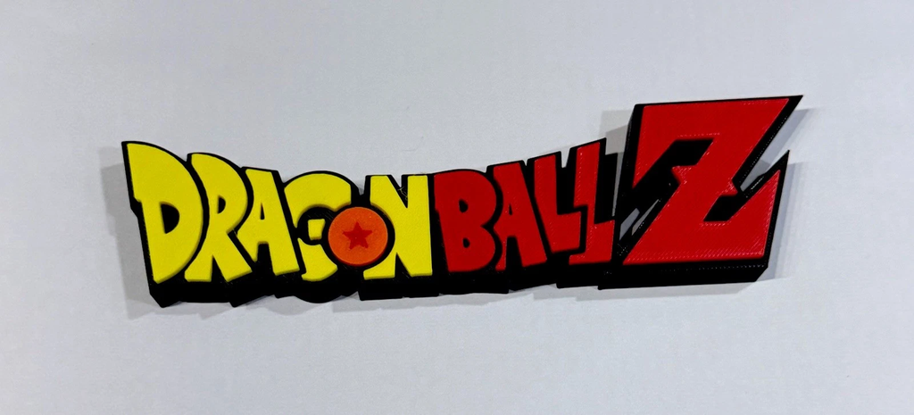 Decorative Dragon Ball Z Anime Logo 3D Print Self Standing