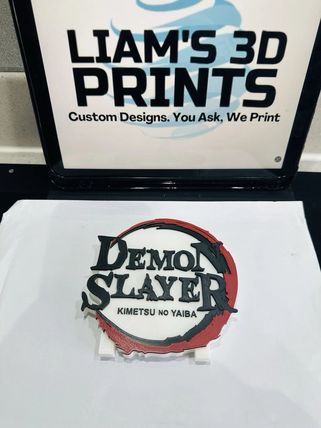 Decorative Demon Slayer Self Standing logo Sign Display Anime. Kimetsu No Yaiba