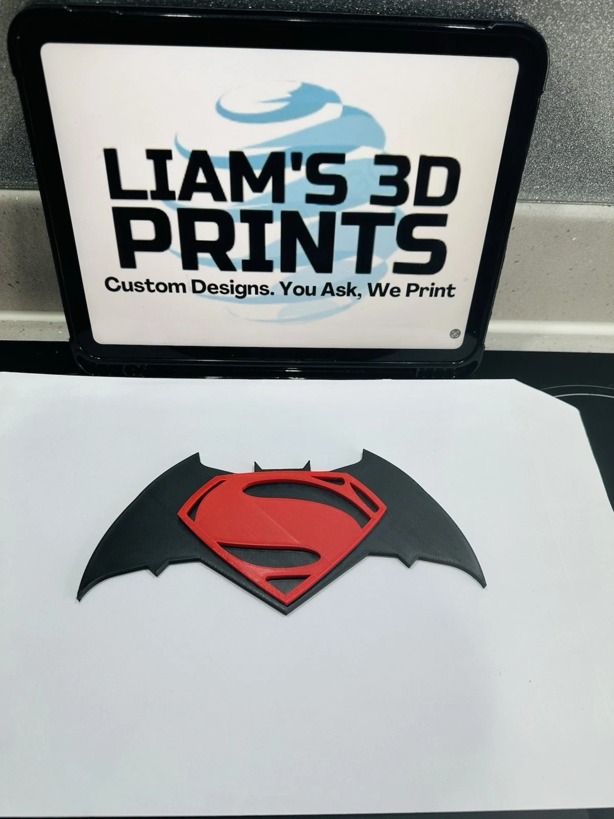 Decorative Batman Vs Superman DC Logo Room Sign Display Wall Plaque
