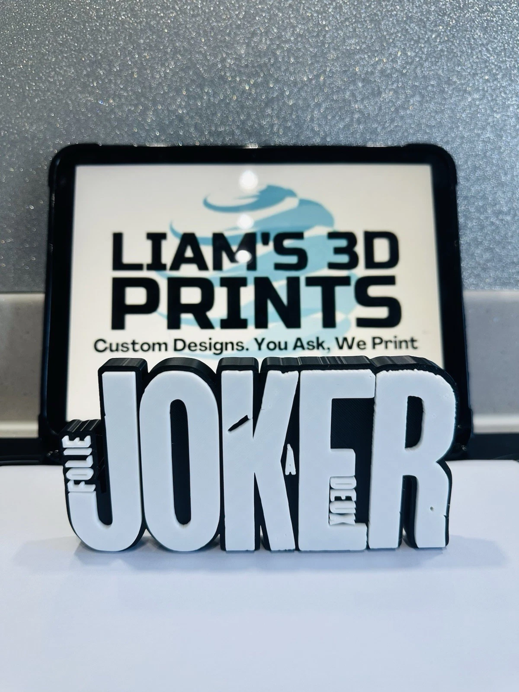 Decorative The Joker Folie a Deux 2 logo Sign Display Batman Self Standing Film