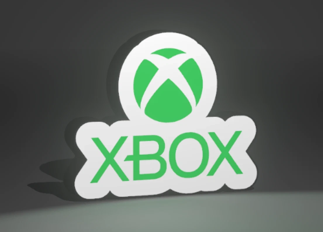 Decorative XBOX Lightbox USB Powered 3D Print Gaming