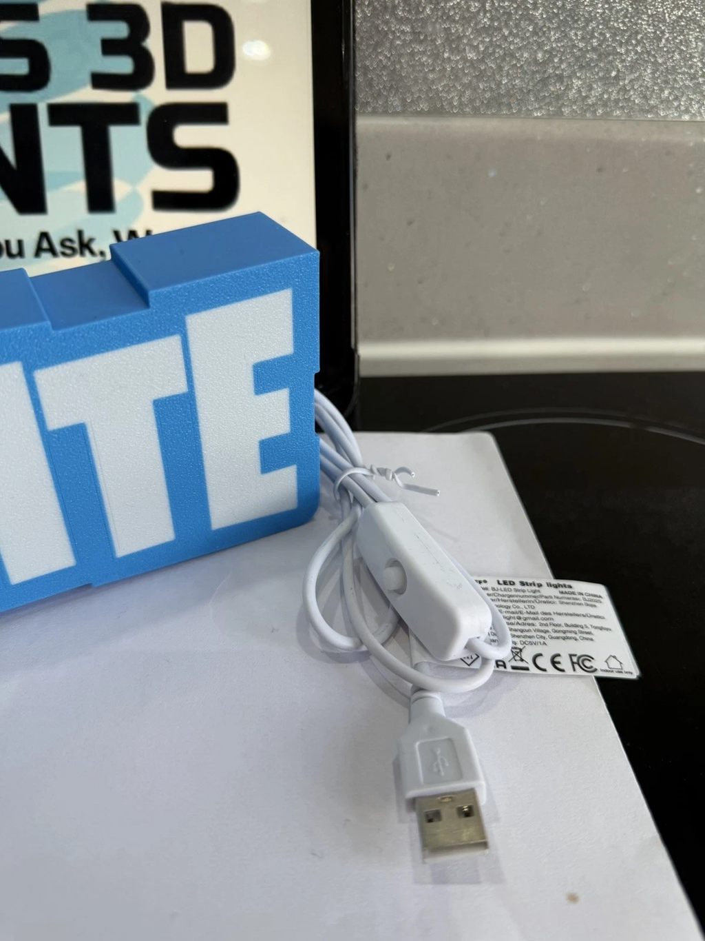 Decorative Fortnite Lightbox USB Powered 3D Print Gaming