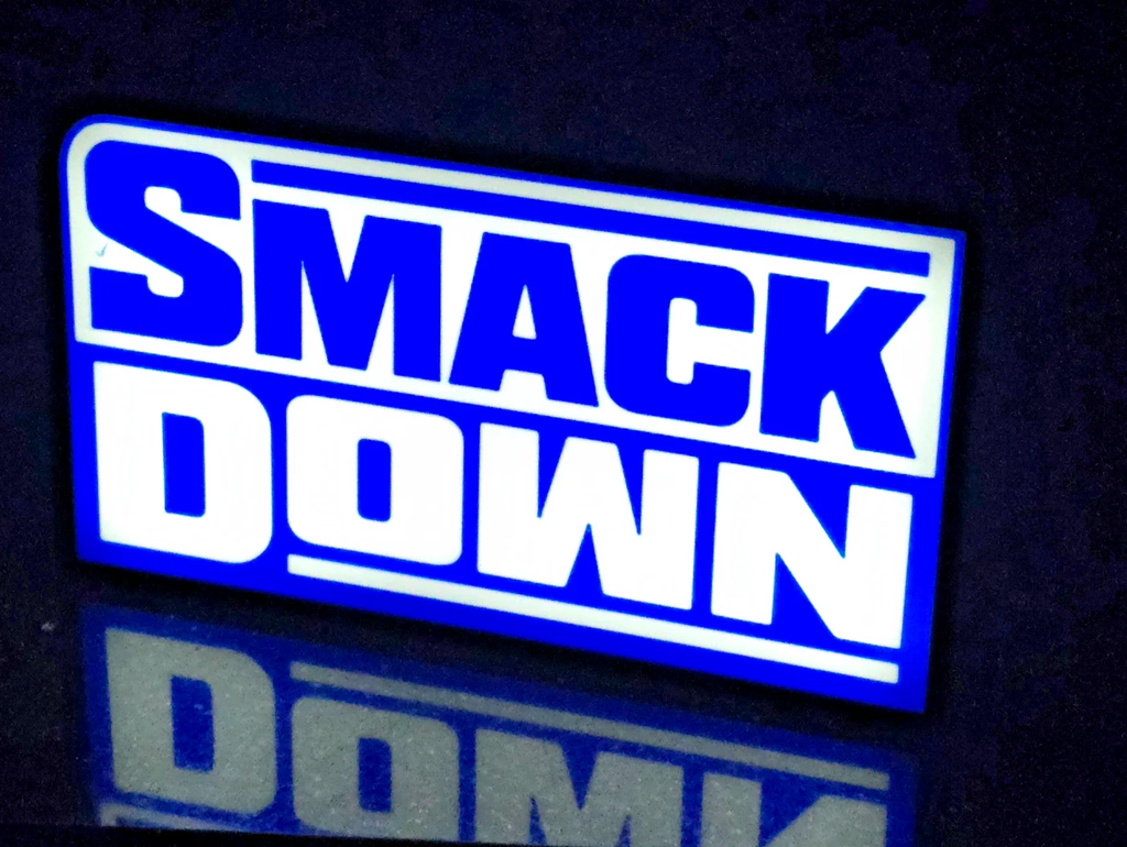 Decorative WWE Smackdown LED Lightbox Sign USB Powered Mancave Wrestling Room