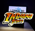 Decorative Indiana Jones LED Lightbox Sign USB Powered Mancave Room Display