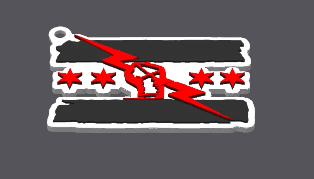 Wrestler Keyring CM Punk Logo Keychain Included Keys Sign Display Wrestling WWE