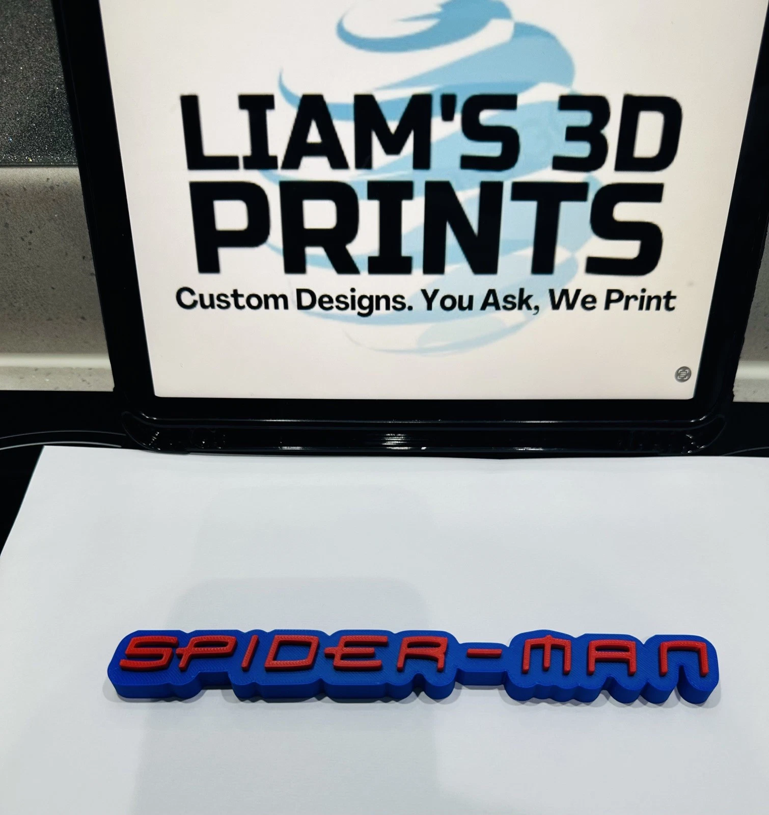 Decorative Spiderman Film TV Self Standing logo Sign Display Pops