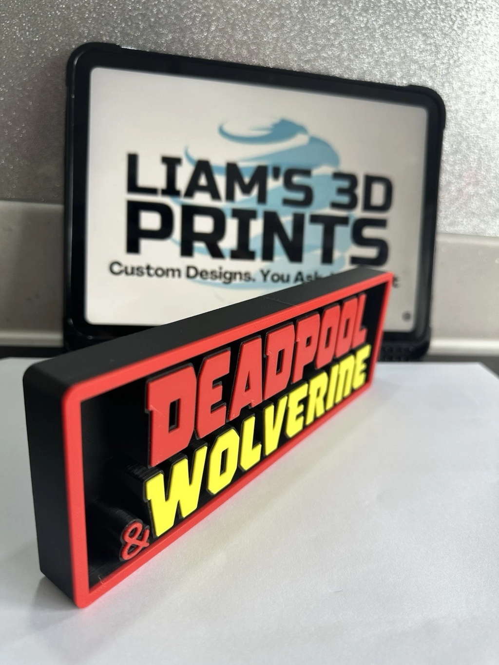 Decorative Deadpool & Wolverine Film Logo Sign Display Cinema s 17.5cm L 22cm