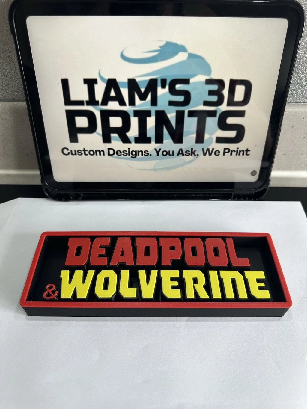 Decorative Deadpool & Wolverine Film Logo Sign Display Cinema s 17.5cm L 22cm