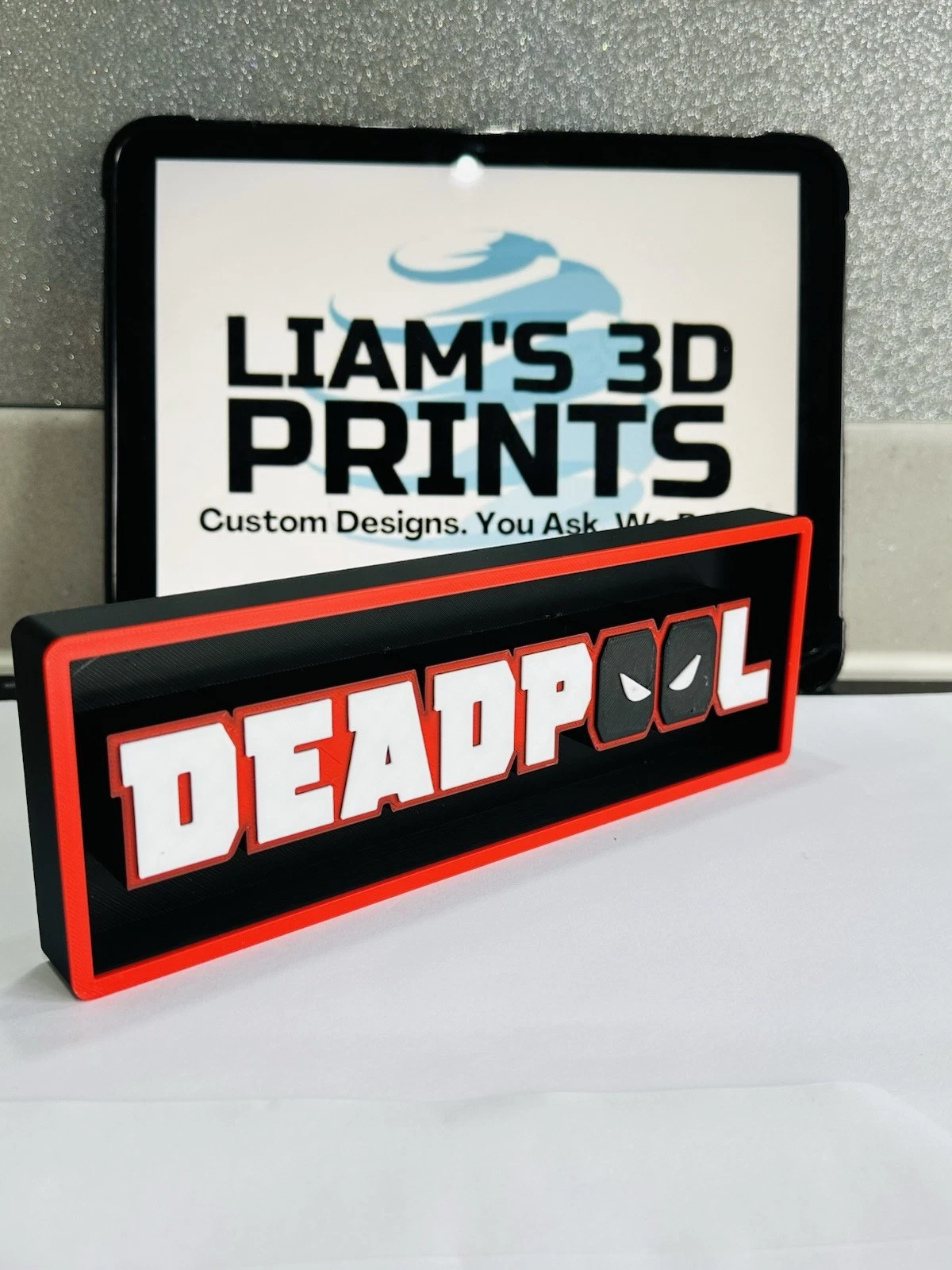 Decorative Deadpool Marvel Film Logo Sign Display Cinema small 17.5cm Large 22cm