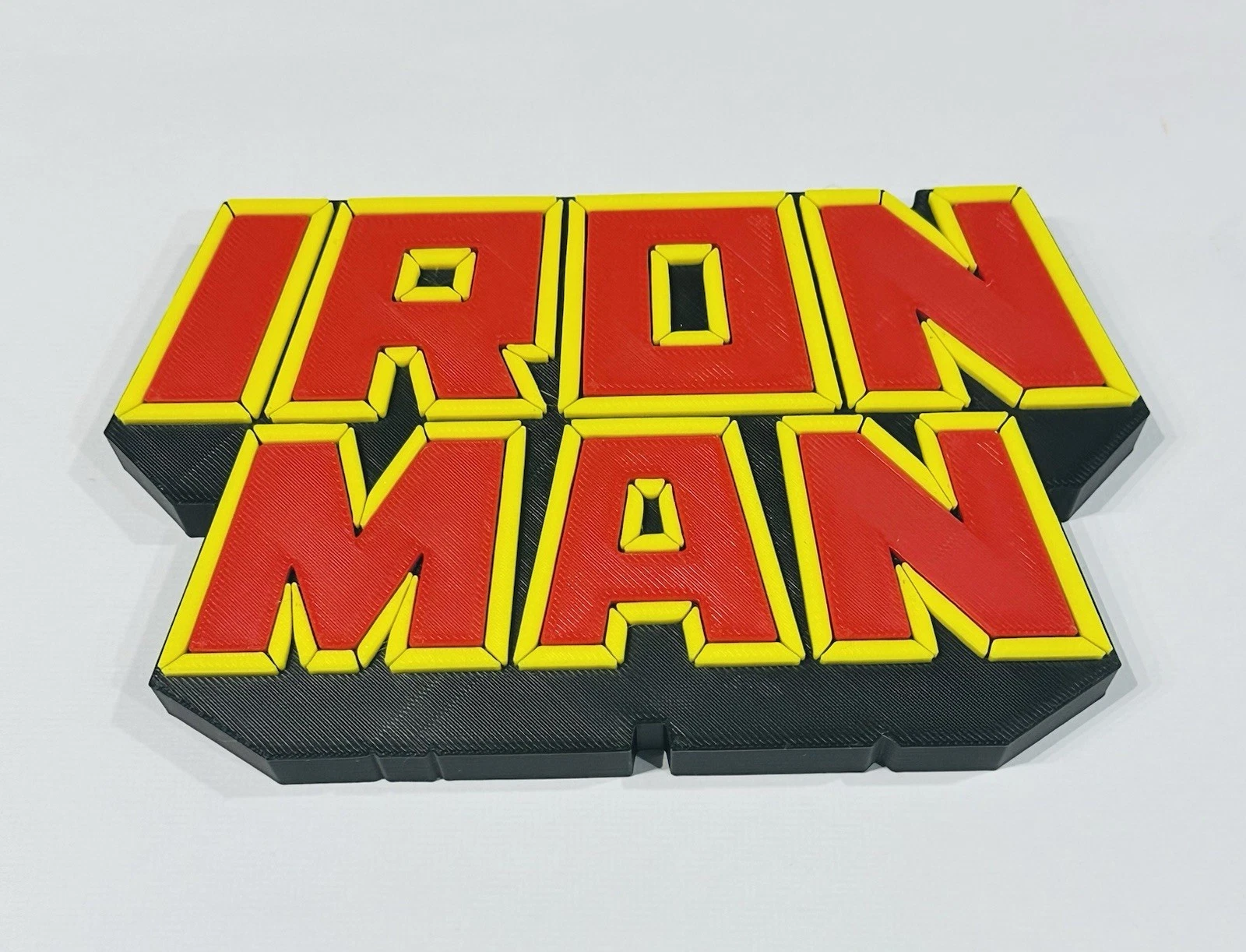 Decorative Iron Man Retro Marvel logo Film Sign Display Pops Self Standing