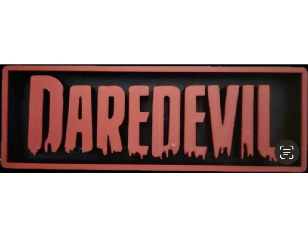 Decorative Daredevil Marvel Film Logo3d Sign Display Cinema s 17.5cm L 22cm