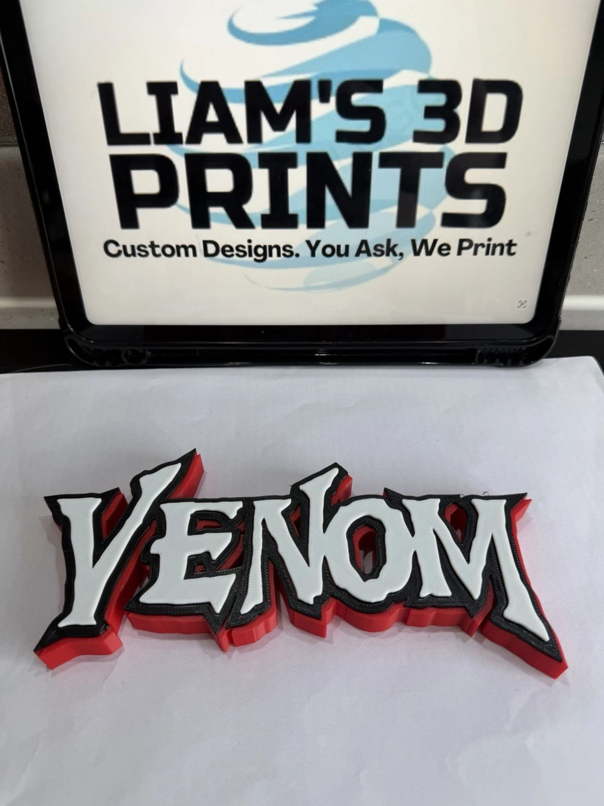 Decorative Venom Marvel Self Standing Logo Movie Character Shelf Display