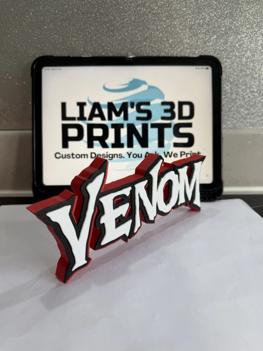 Decorative Venom Marvel Self Standing Logo Movie Character Shelf Display
