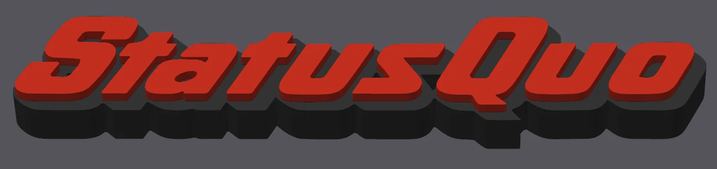 Decorative Status Quo Band sign logo display POP 3D music