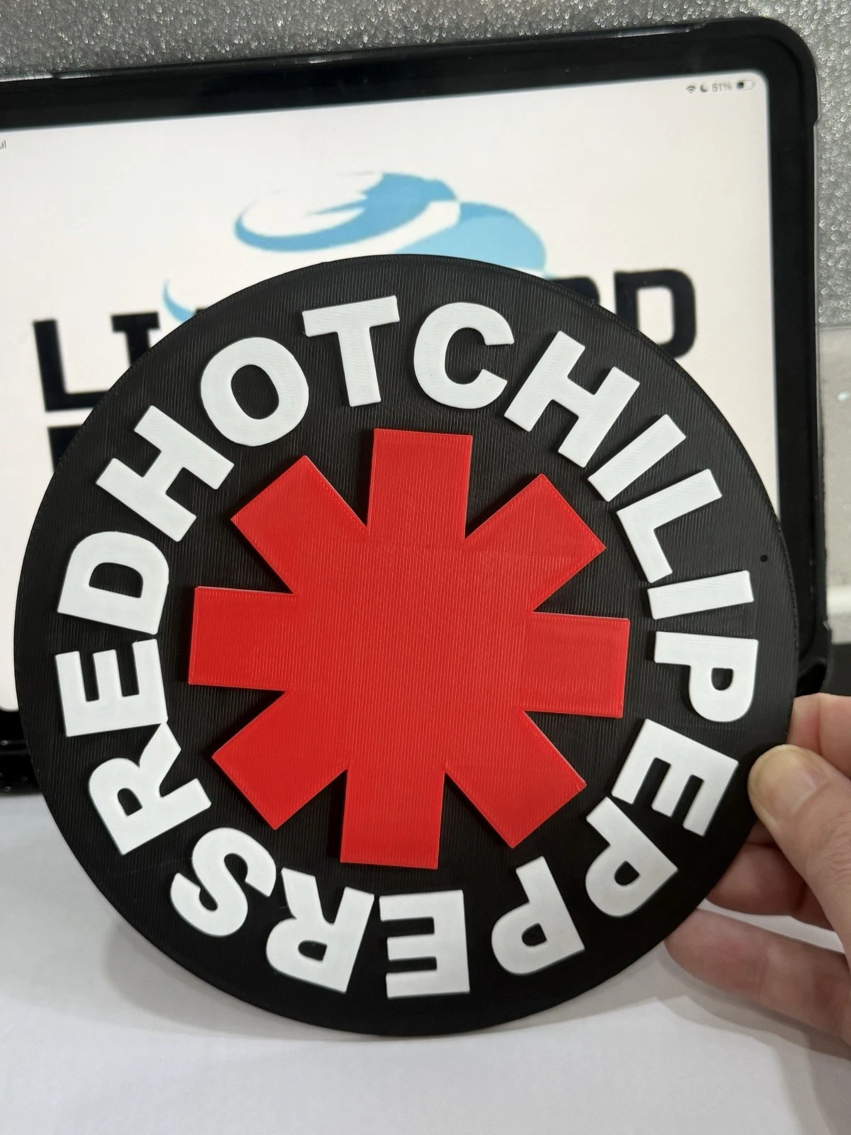 Decorative Red Hot Chilli Peppers Band sign logo display POP 3D music Rock