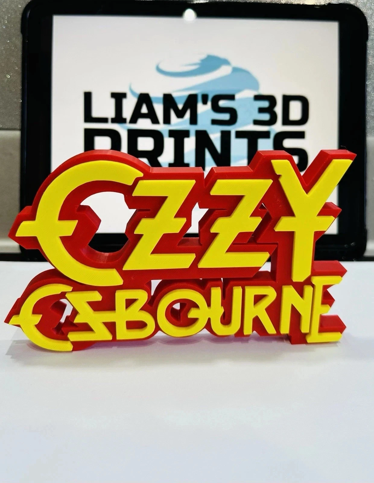 Decorative Ozzy Osbourne self standing sign logo display POP 3D music