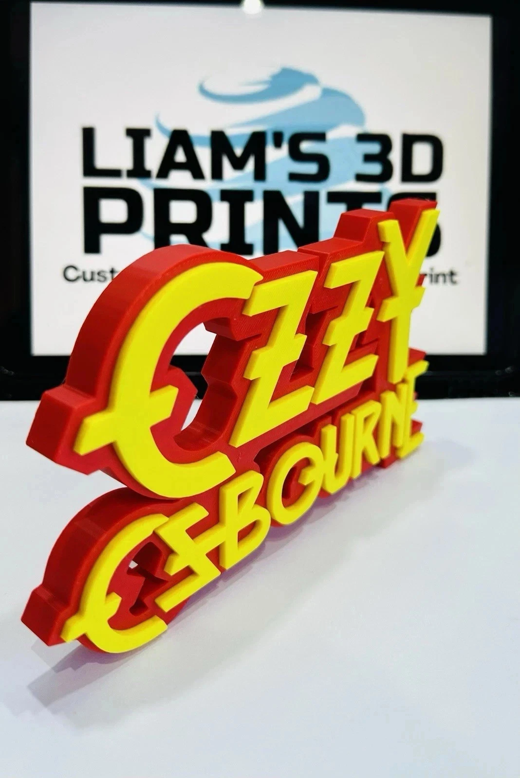 Decorative Ozzy Osbourne self standing sign logo display POP 3D music