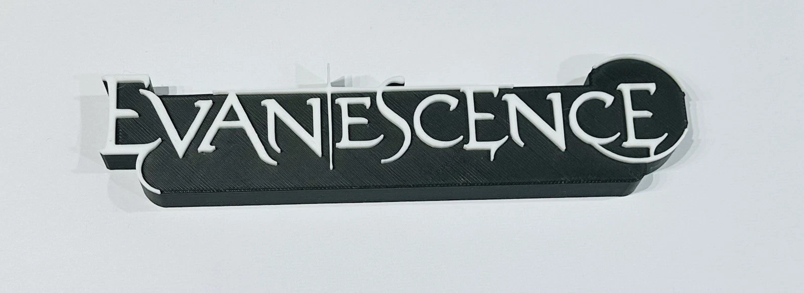 Decorative Evanescence Band Music Logo 3D Print Self Standing Display Shelf