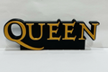 Decorative Queen Band Logo Self Standing 3D Print Music Sign Shelf Desk