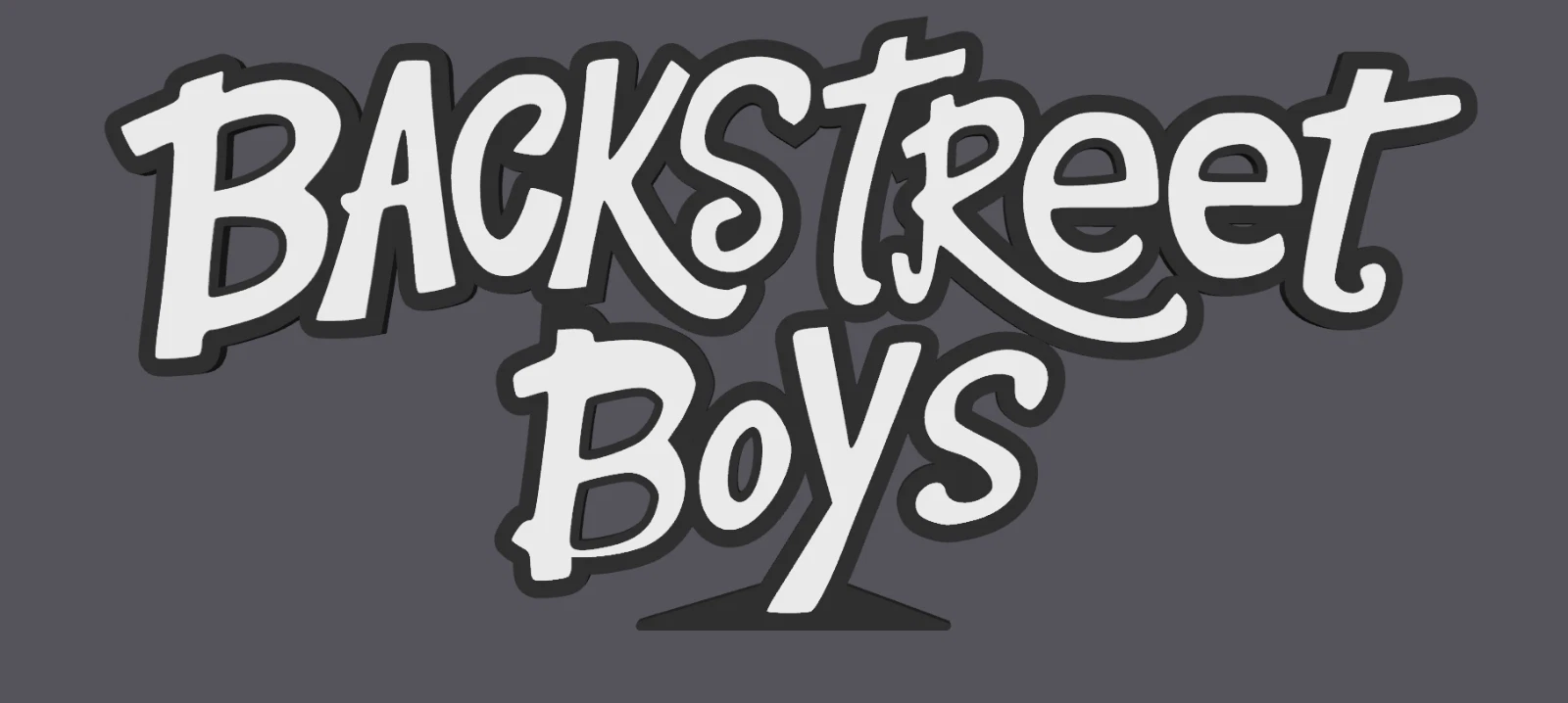 Decorative Backstreet Boys Band sign logo display POP 3D music