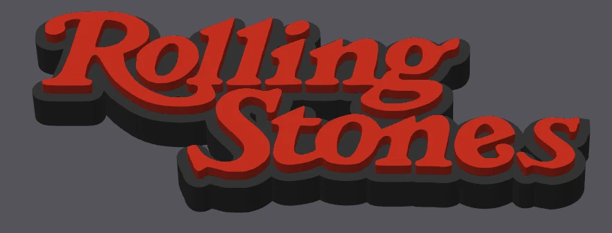 Decorative Rolling Stones Band sign logo display POP 3D music
